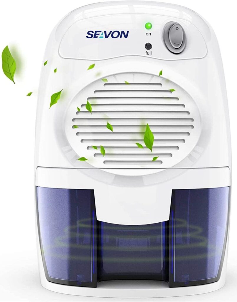 SEAVON Electric Dehumidifier for Home, 2200 Cubic Feet (225 sq ft) Portable and Compact 16 oz Capacity